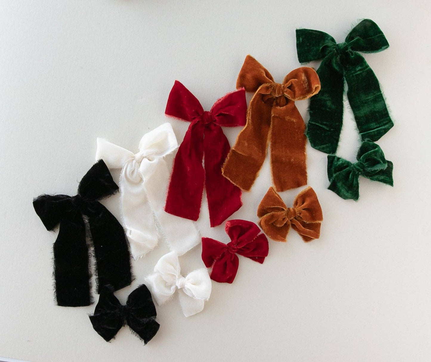 Modern Piggy - Snow | Velvet Statement Ribbon Bow