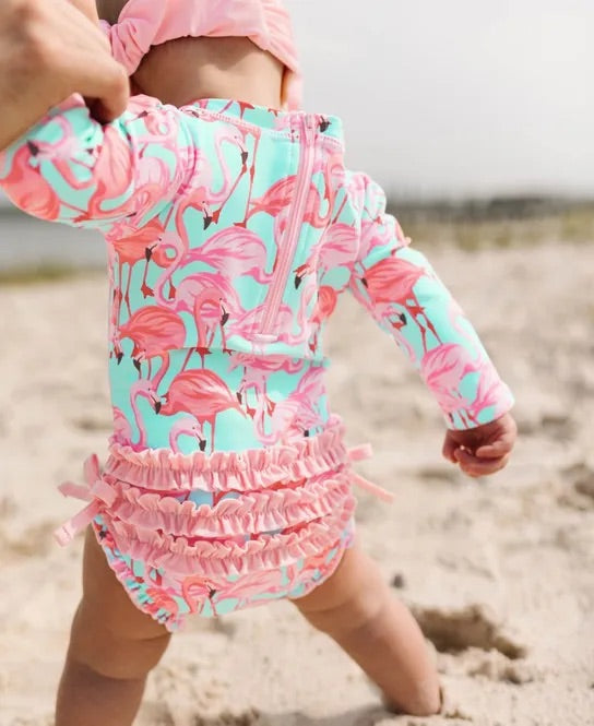 Fab Flamingo One Piece Rash Guard