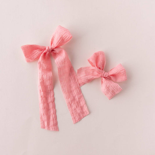 Modern Piggy - Coral Pink | Statement Ribbon Bow