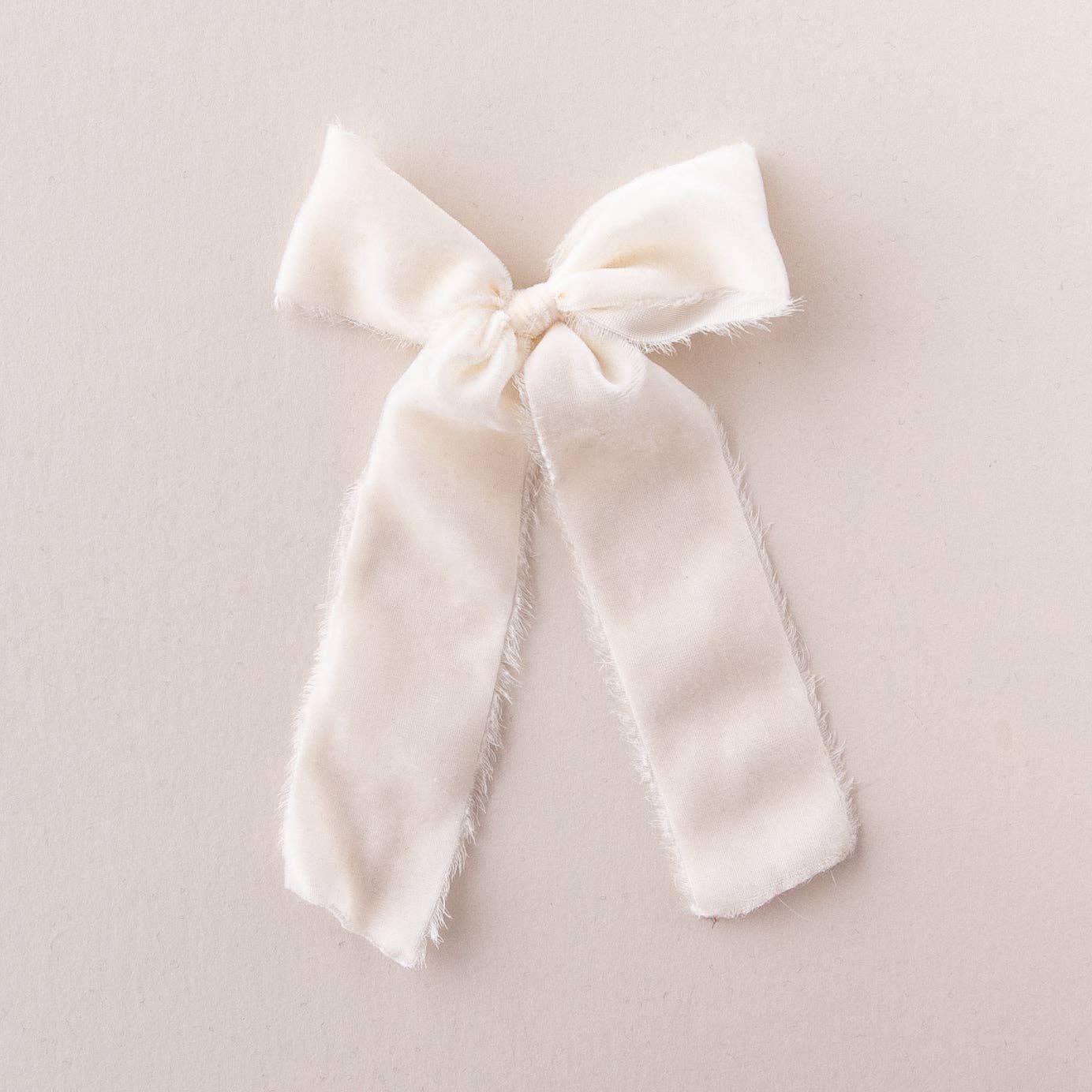 Modern Piggy - Snow | Velvet Statement Ribbon Bow