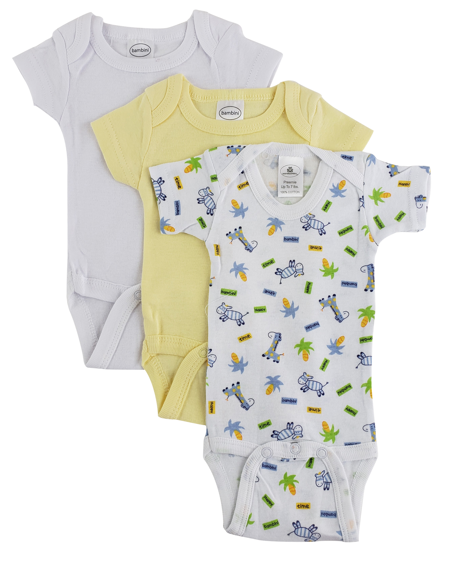 Preemie Boys Short Sleeve Printed Variety Pack