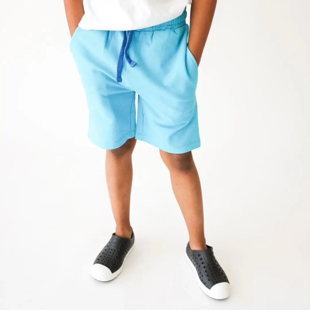 Asymmetrical Zip City Shorts - Ocean