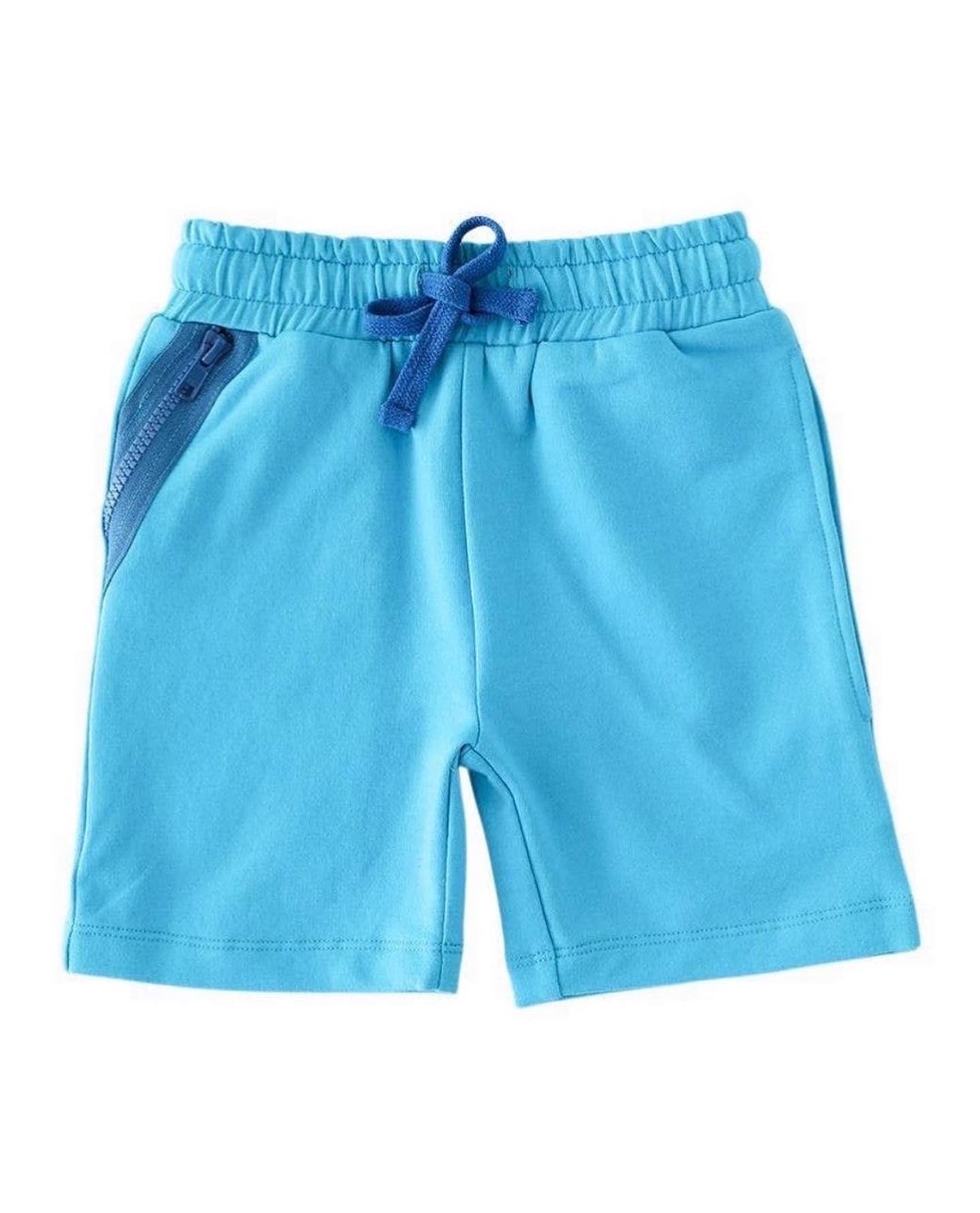 Asymmetrical Zip City Shorts - Ocean