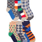 Jefferies Socks Pattern Dress Crew Socks 6 Pair Pack
