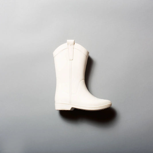 Dakota Ridge - Bone White Kid's All Weather Rubber Cowboy Boots