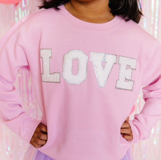 Love Patch Sweatshirt - Kids Valentines Day Sweatshirt