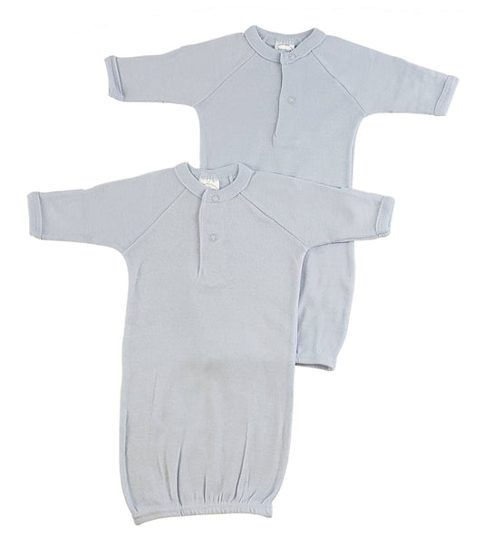 2 Pack - Bambini Preemie Solid Blue Gown