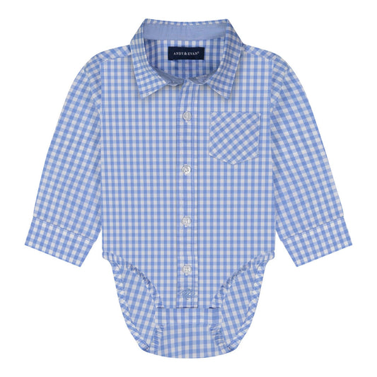 Infant Boys Gingham Button Down Shirtzie™
